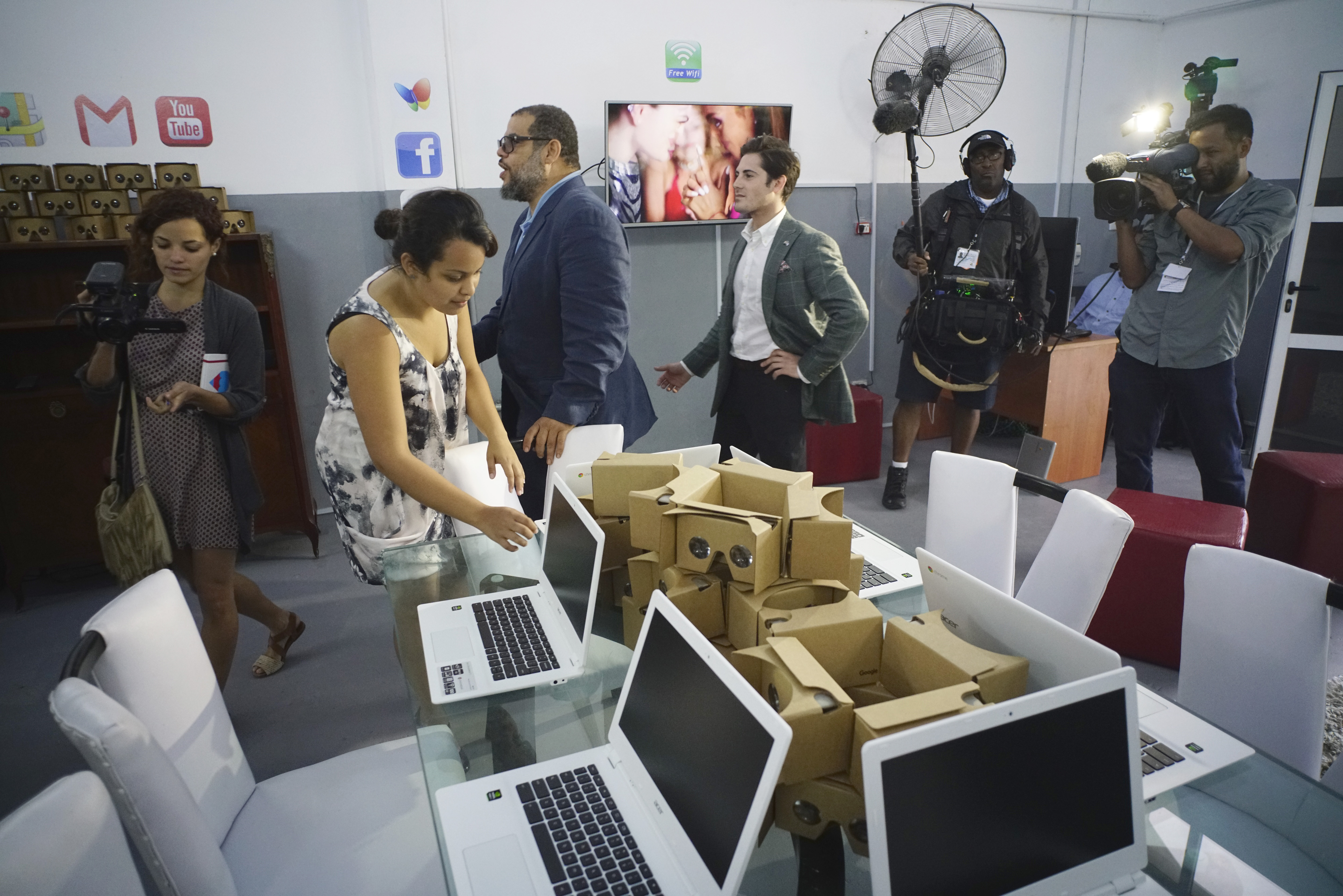 The new Google technology center which will offer free Internet access in Havana, Cuba