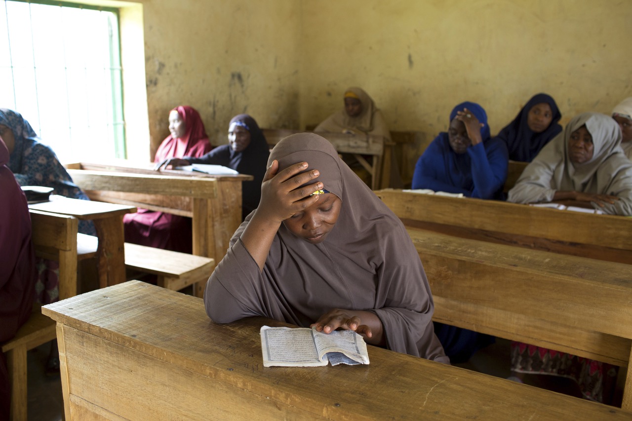 Women study at the Maska Road Islamic School in Kaduna, Nigeria, 16 July 2014 