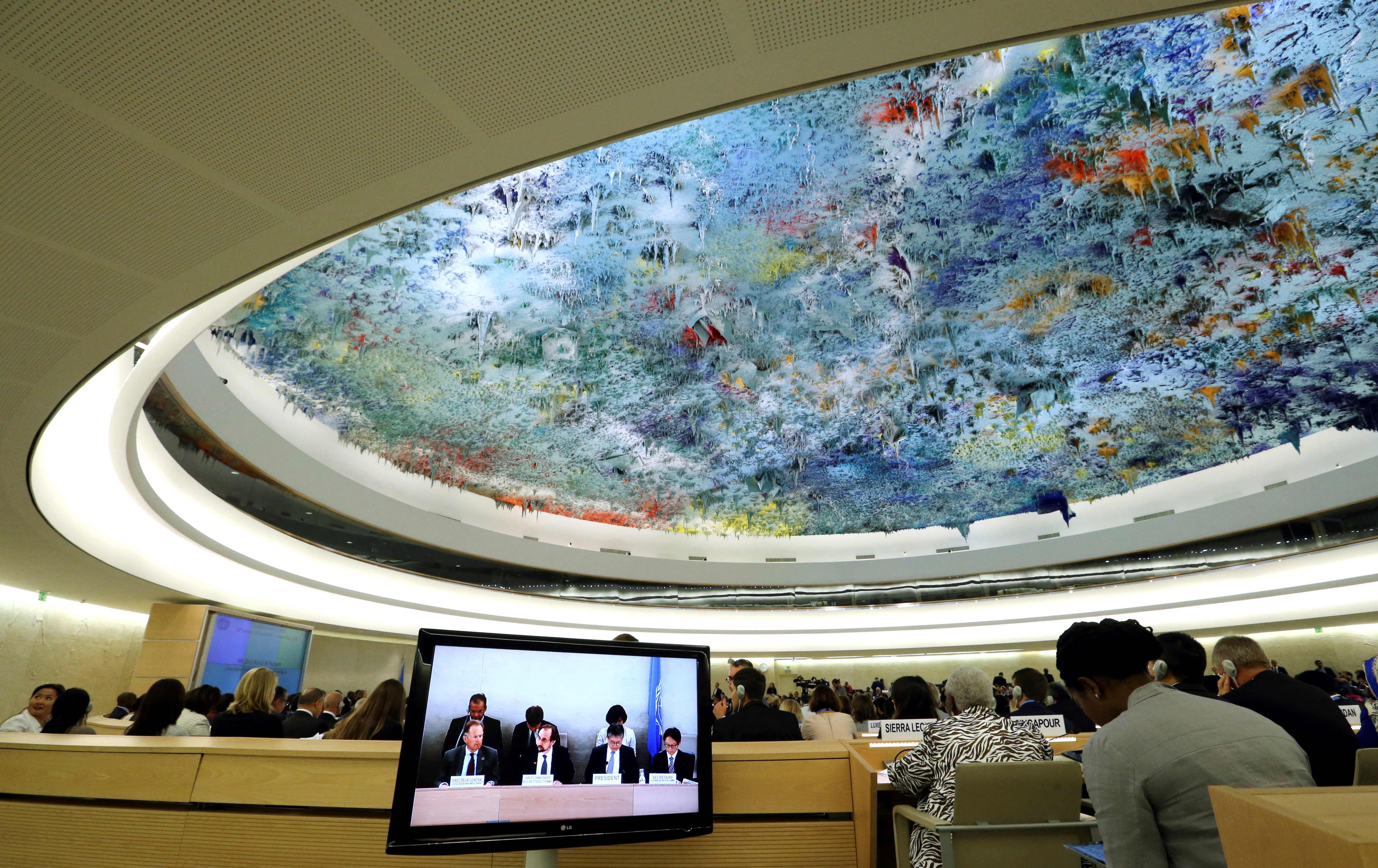 At the 33rd session of the Human Rights Council at the U.N. European headquarters in Geneva, Switzerland, September 13, 2016