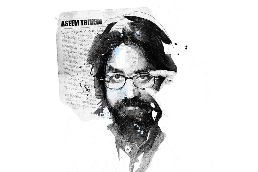 Illustration of Aseem Trivedi