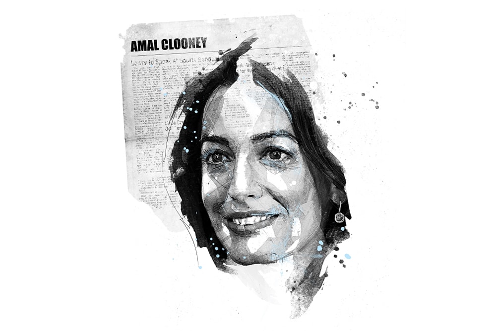 Illustration of Amal Clooney