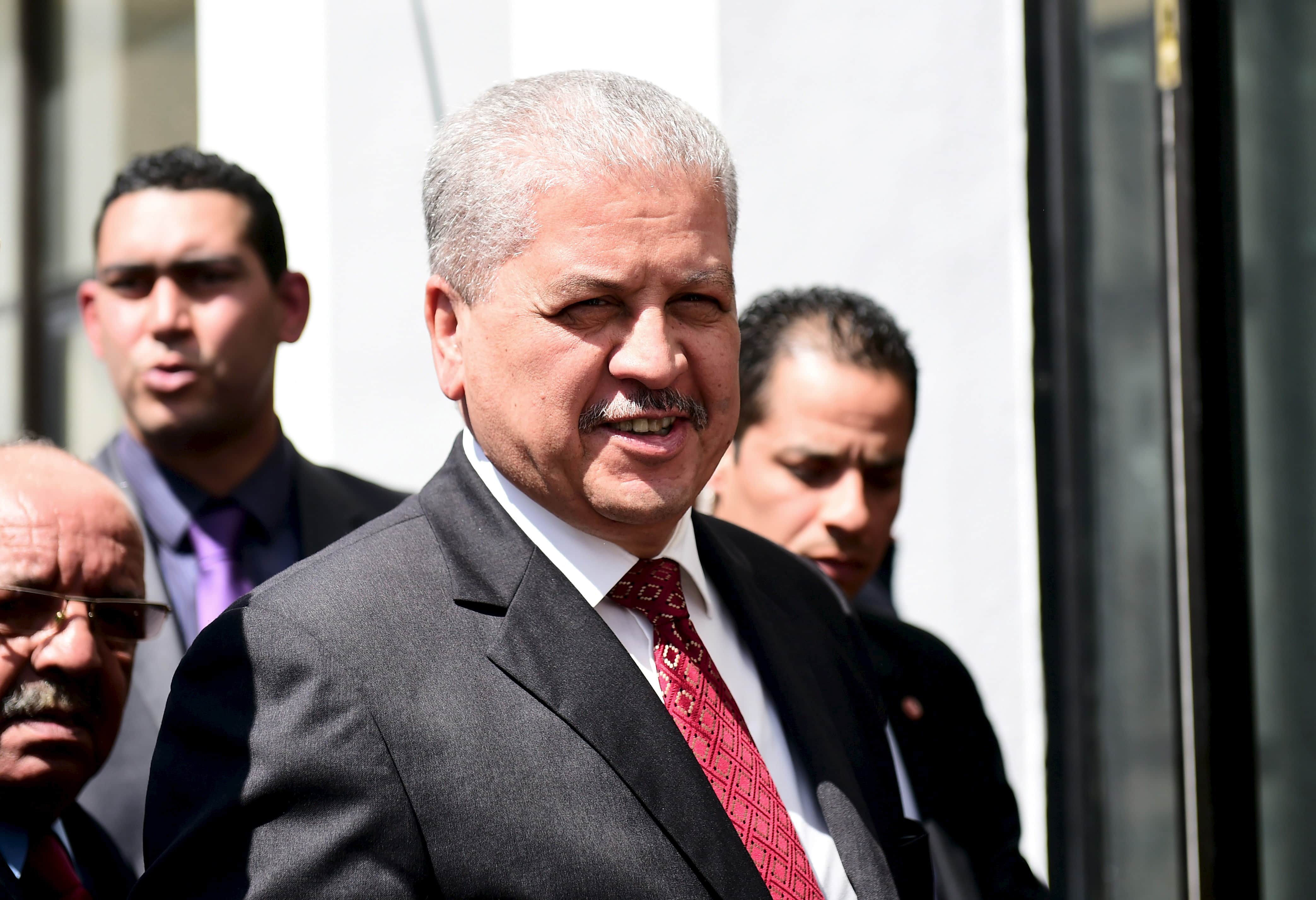 Algeria's Prime Minister Abdelmalek Sellal arrives to take part in an anti-extremism march, in Tunis March 29, 2015. , REUTERS/Emmanuel Dunand/Pool