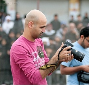 Photographer Hassan Matooq was sentenced to three years in jail for taking pictures of the protests, Bahrain Center for Human Rights