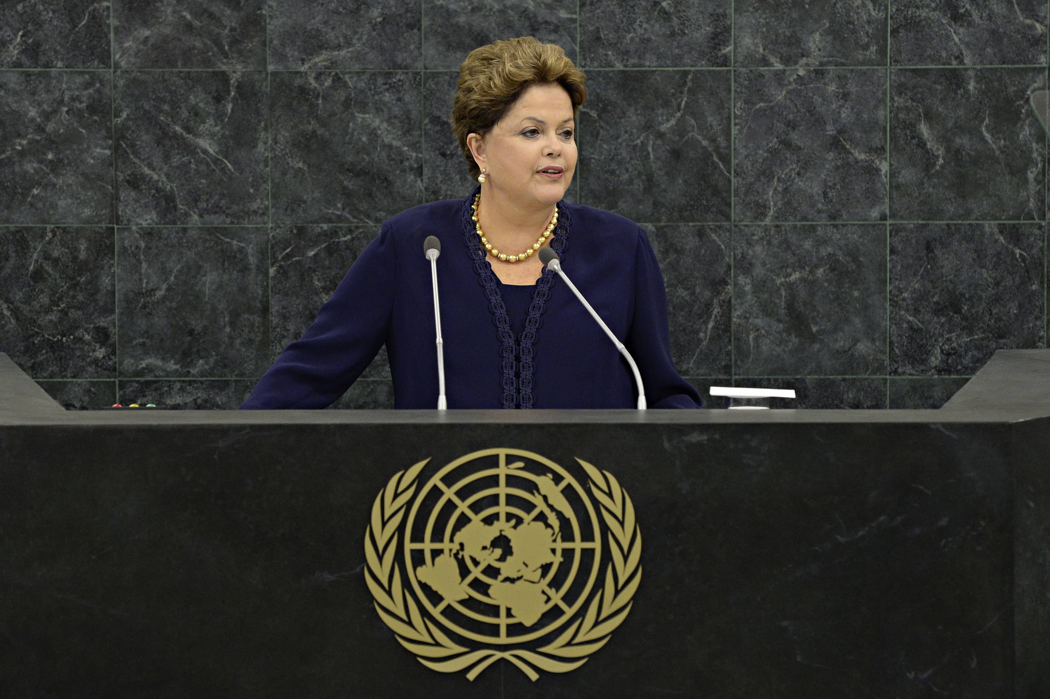 President Dilma Roussef addresses the United Nations, AP Photo/Andrew Burton