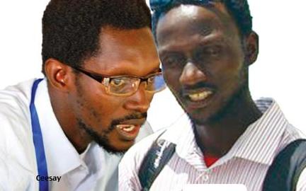 Journalists Baboucarr Ceesay (left) and Abubacarr Saidykhan have had charges against them dropped., MFWA