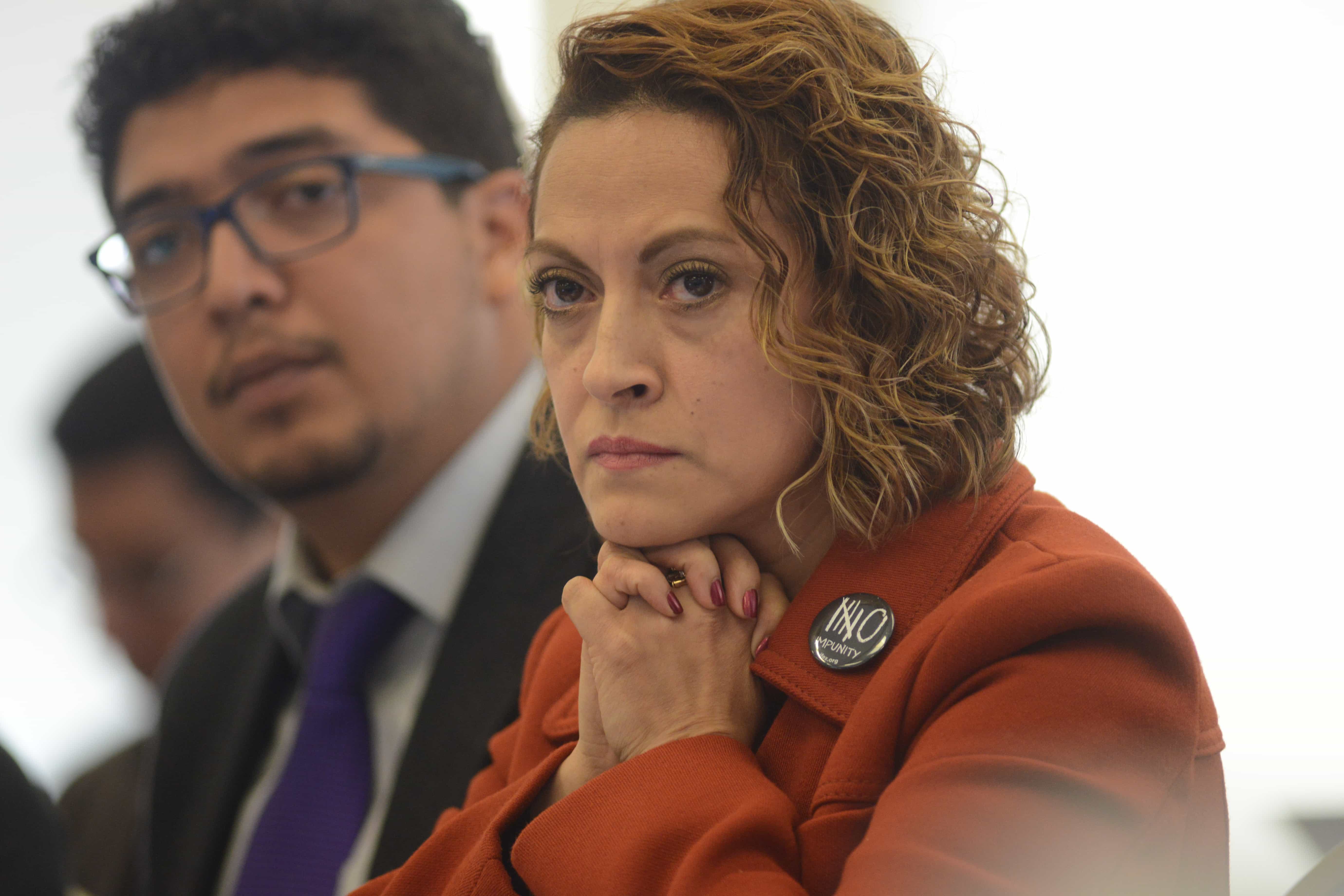 FLIP's Pedro Vaca and Jineth Bedoya Lima participate in the 157th Ordinary Session of the IACHR