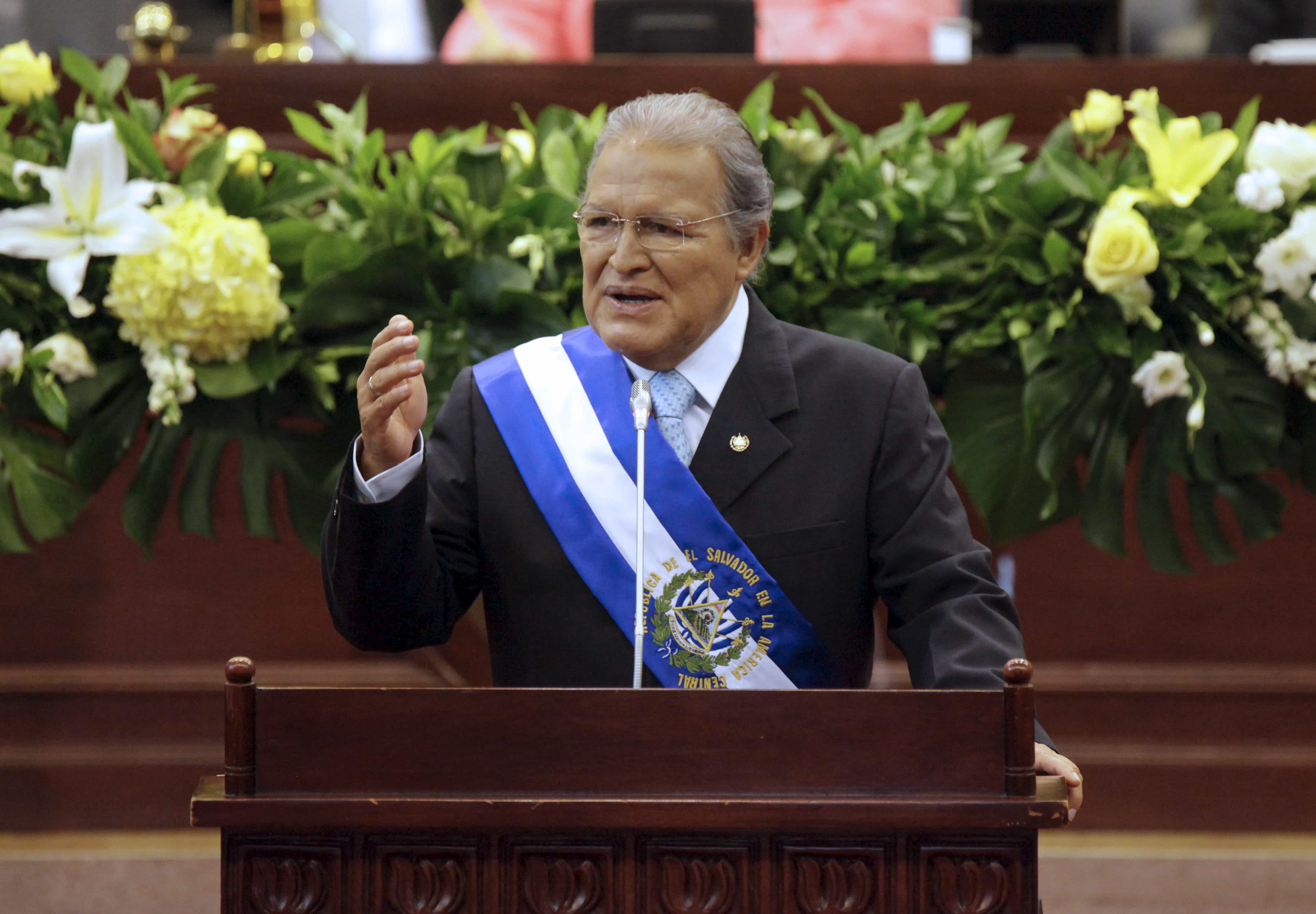 El Salvador's President Salvador Sánchez Cerén delivers his first State of the Nation address on 1 June 2015, REUTERS/El Salvador Presidency/Handout via Reuters