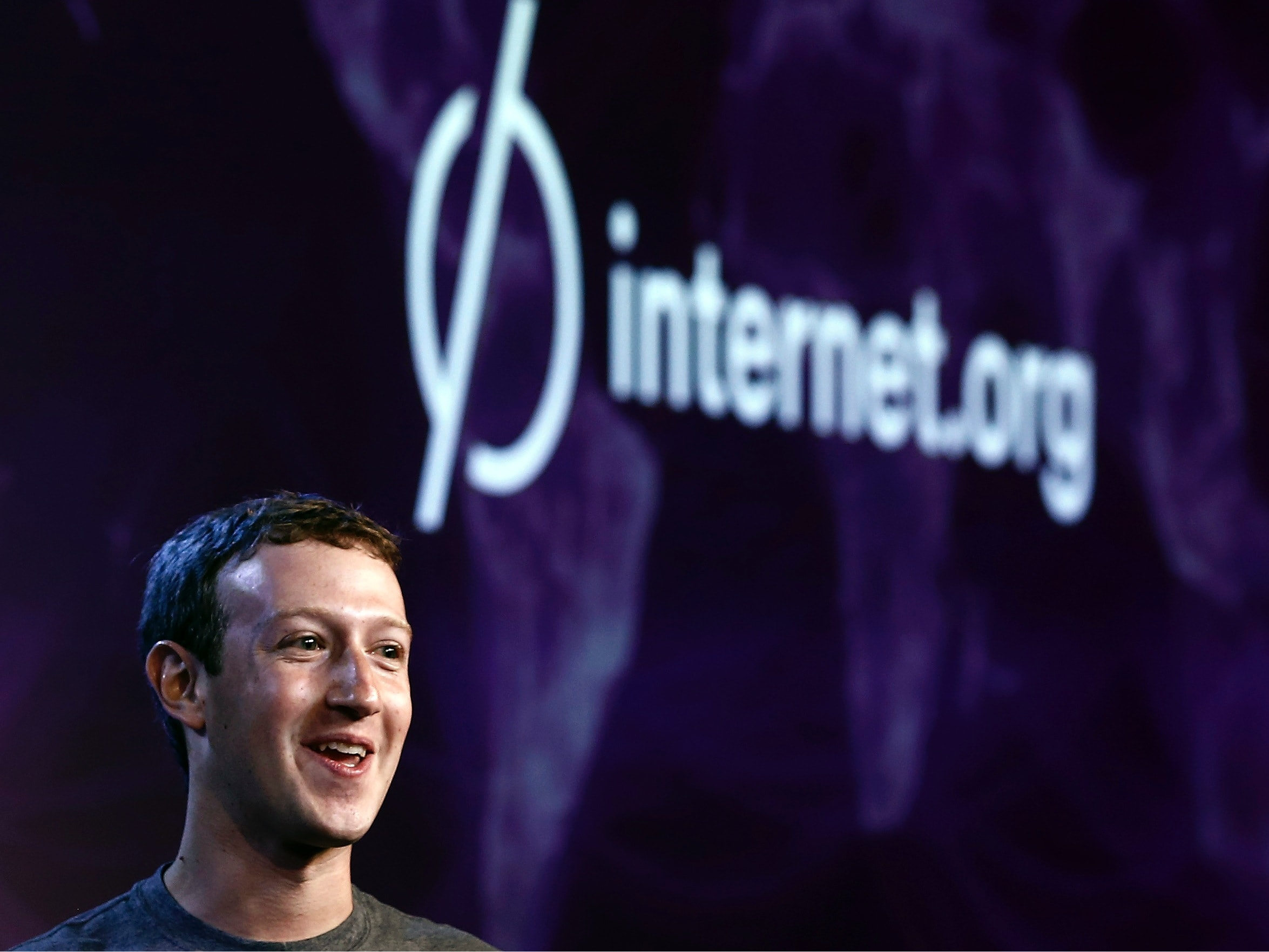 Mark Zuckerberg, Facebook founder and CEO, at the Internet.org summit in New Delhi in October 2014, REUTERS/Adnan Abidi