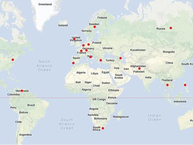 Map: key tax haven clients in the world, http://www.icij.org/offshore/map-key-tax-haven-clients-world