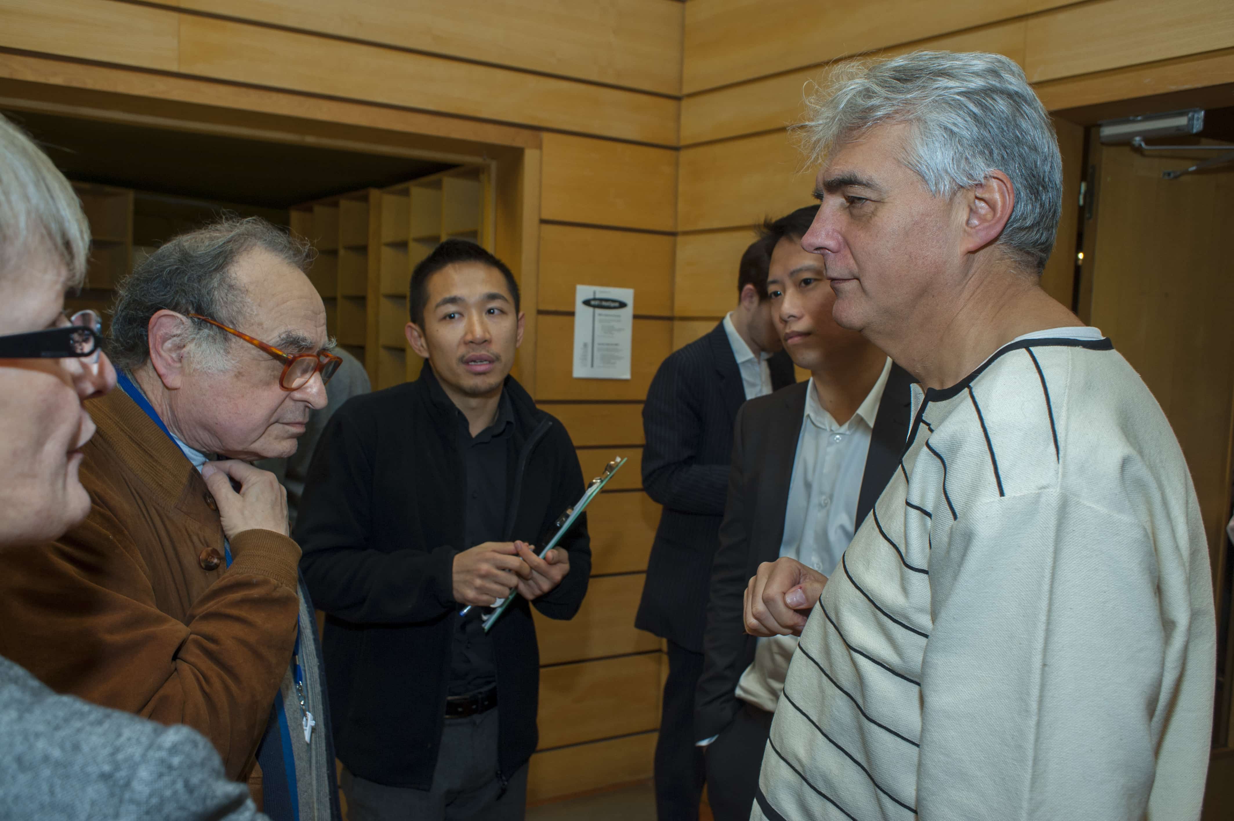 Guy Berger (R) attends a UNESCO conference organized by the World Press Freedom Committee on 16 February 2012.,