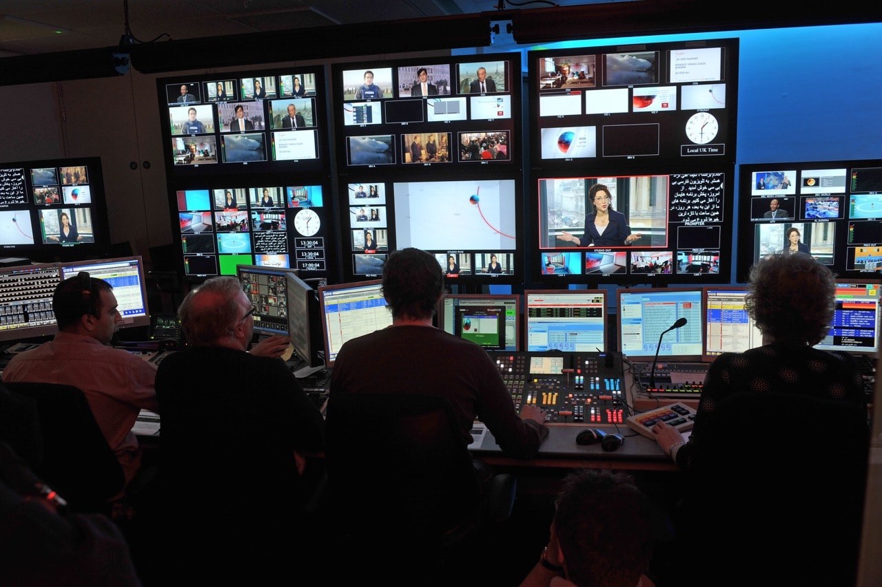 The studios of the BBC Persian television channel prior to its launch, in Tehran, Iran, 14 January 2009, Jeff Overs/BBC News & Current Affairs via Getty Images