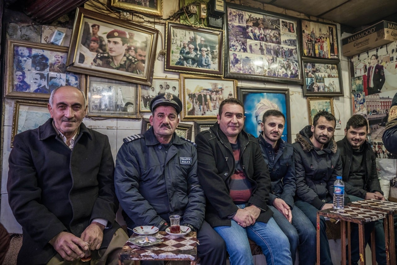 Locals gather in a tea shop in the town of Zakho in Duhok governorate, Iraq, 31 December 2018, Geovien So/SOPA Images/LightRocket via Getty Images