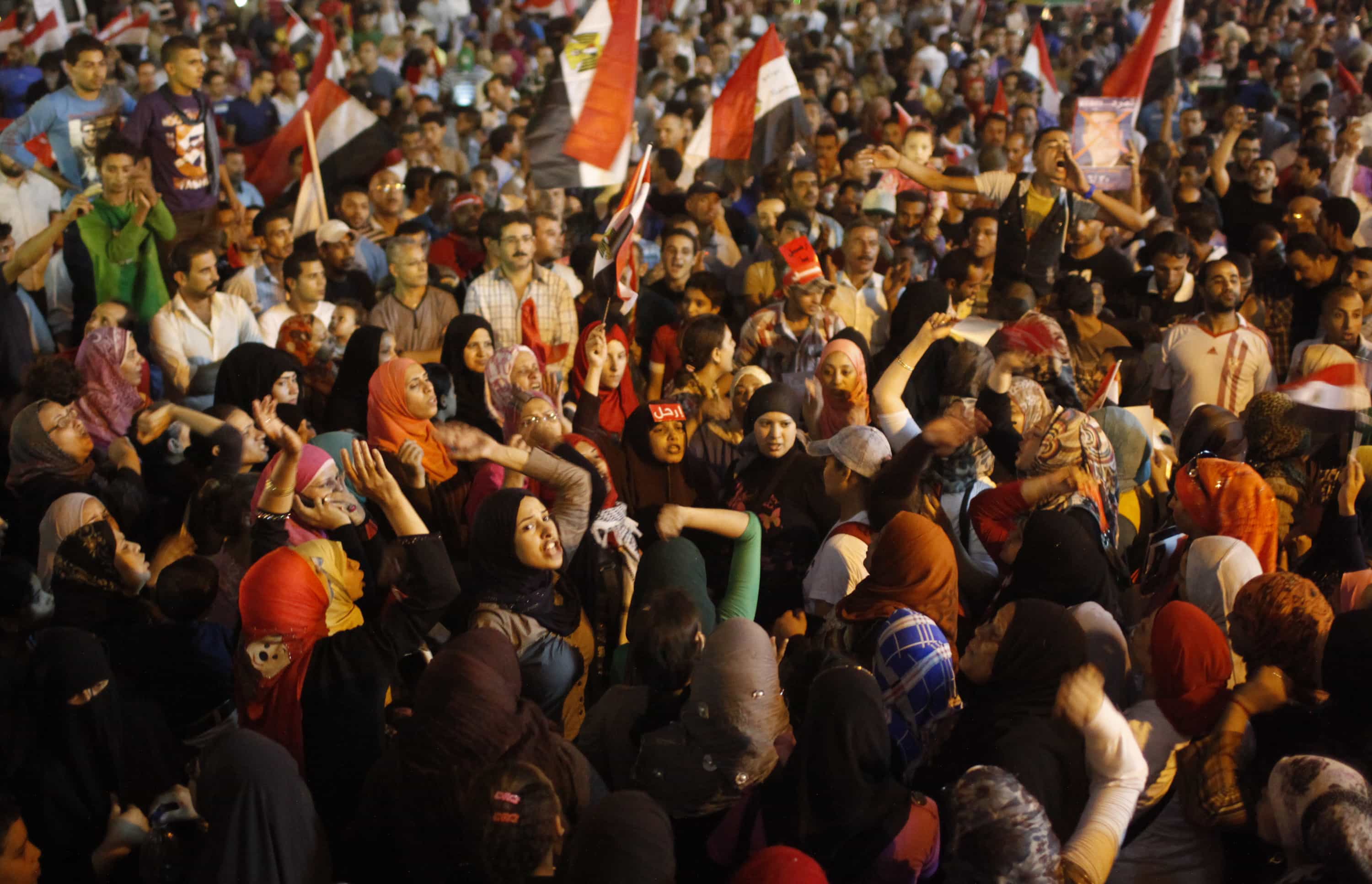 Protesters chant anti-Muslim Brotherhood slogans as they wait in Tahrir square ahead of President Mohamed Morsi's public address, in Cairo on 26 June 2013, REUTERS/Asmaa Waguih