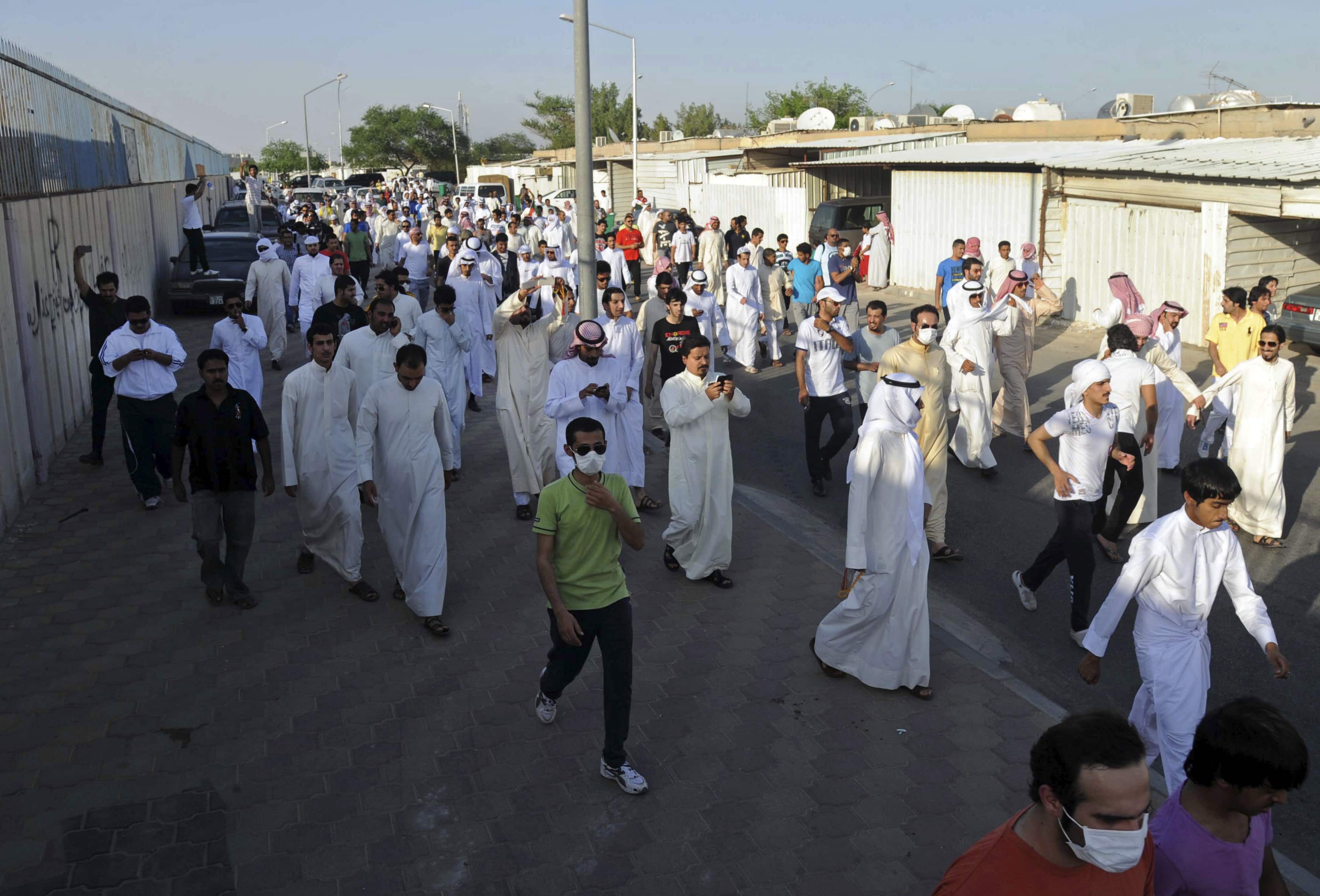 Hundreds of people marched in protest in Jahra, Kuwait on 2 October 2013, AP Photo/ Nasser Waggi