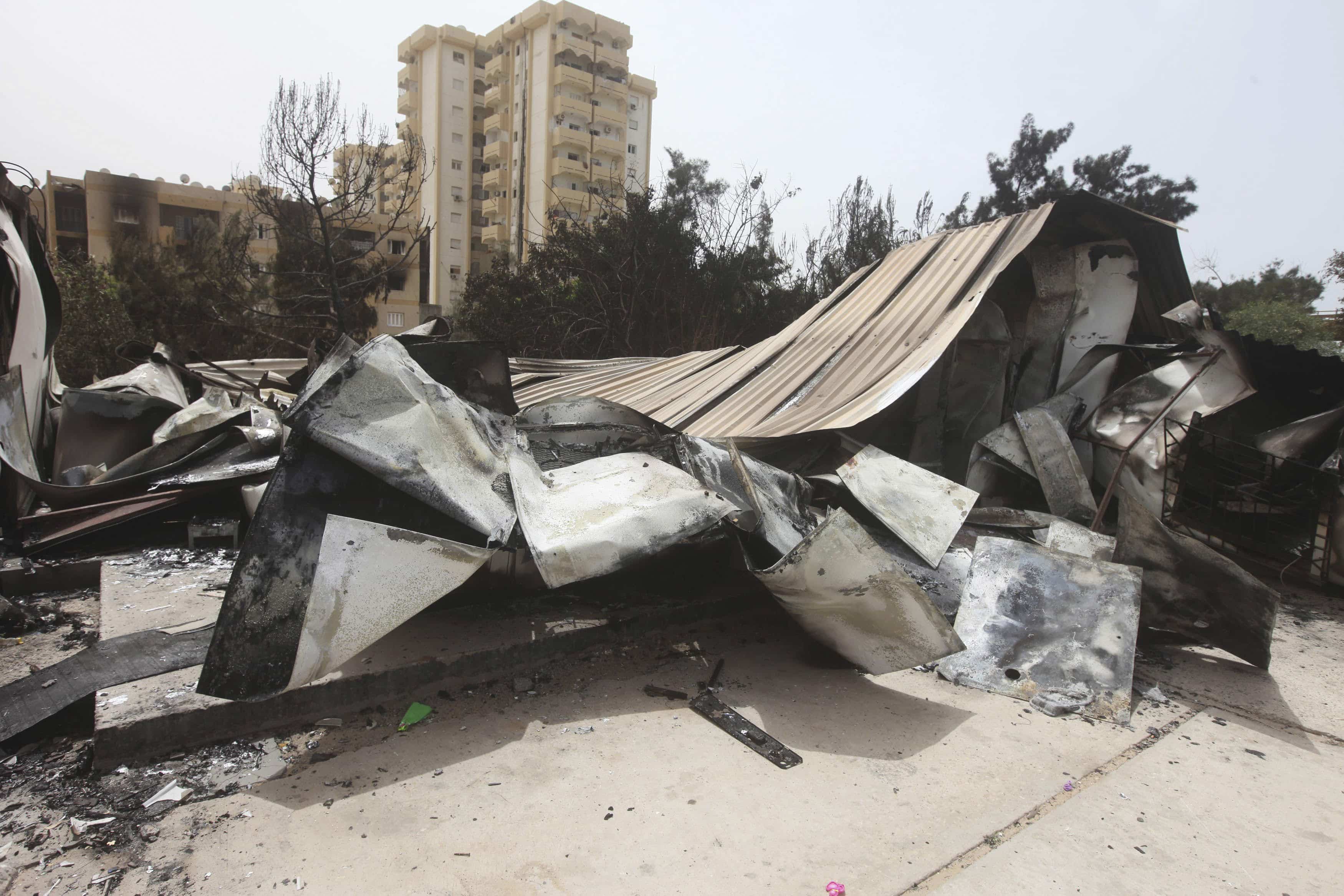 A view of damage caused by clashes between rival militias on 17 May 2014 in Libya , REUTERS/Hani Amara