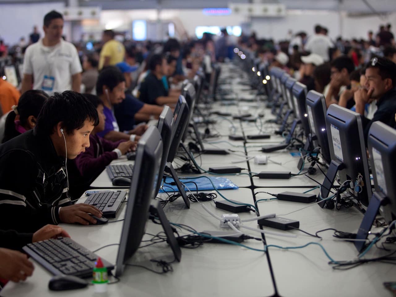 People of all ages surf the web at the Digital Village in Mexico City, 17 July 2015, AP Photo/Sofia Jaramillo