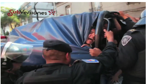 Protestors are arrested during demonstrations in Mexico City, SubVersiones