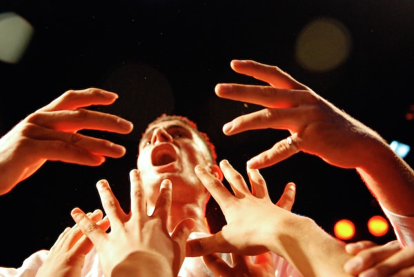 A scene from a student production of the Freedom Theater in Jenin, Freedom Theater