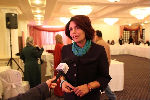 Journalist and womens' rights activist Nahed Abu Taima, MADA