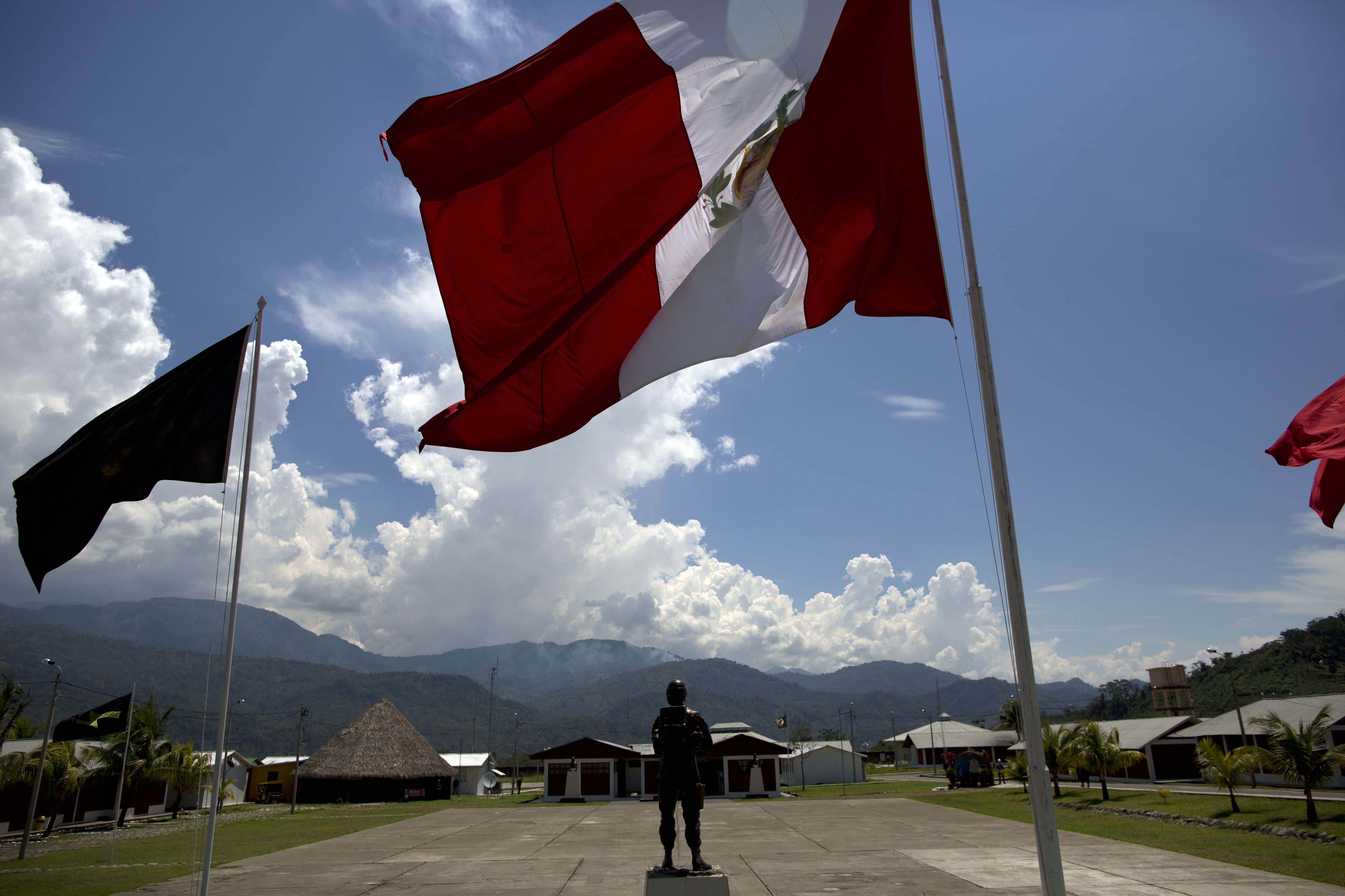 The Mazamari counternarcotics military base in VRAEM, the world's No. 1 coca-growing region, in Junin, Peru, AP Photo/Rodrigo Abd