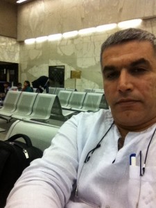 Nabeel Rajab at Cairo International Airport, Nabeel Rajab/Twitter