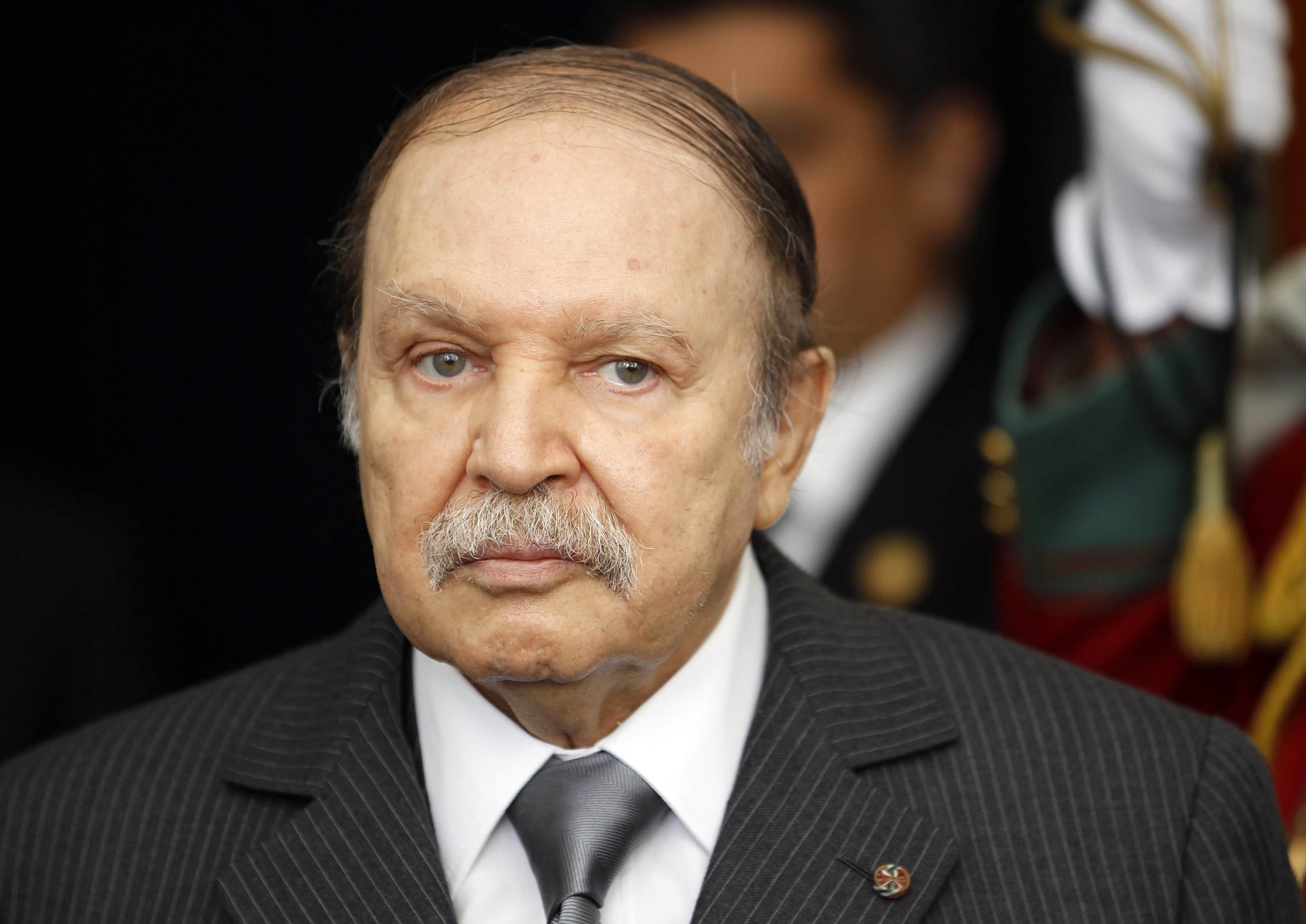 Algerian blogger Abdel Ghani Aloui has been detained for posting cartoons on his Facebook account mocking President Abdelaziz Bouteflika (pictured above), REUTERS/Louafi Larbi