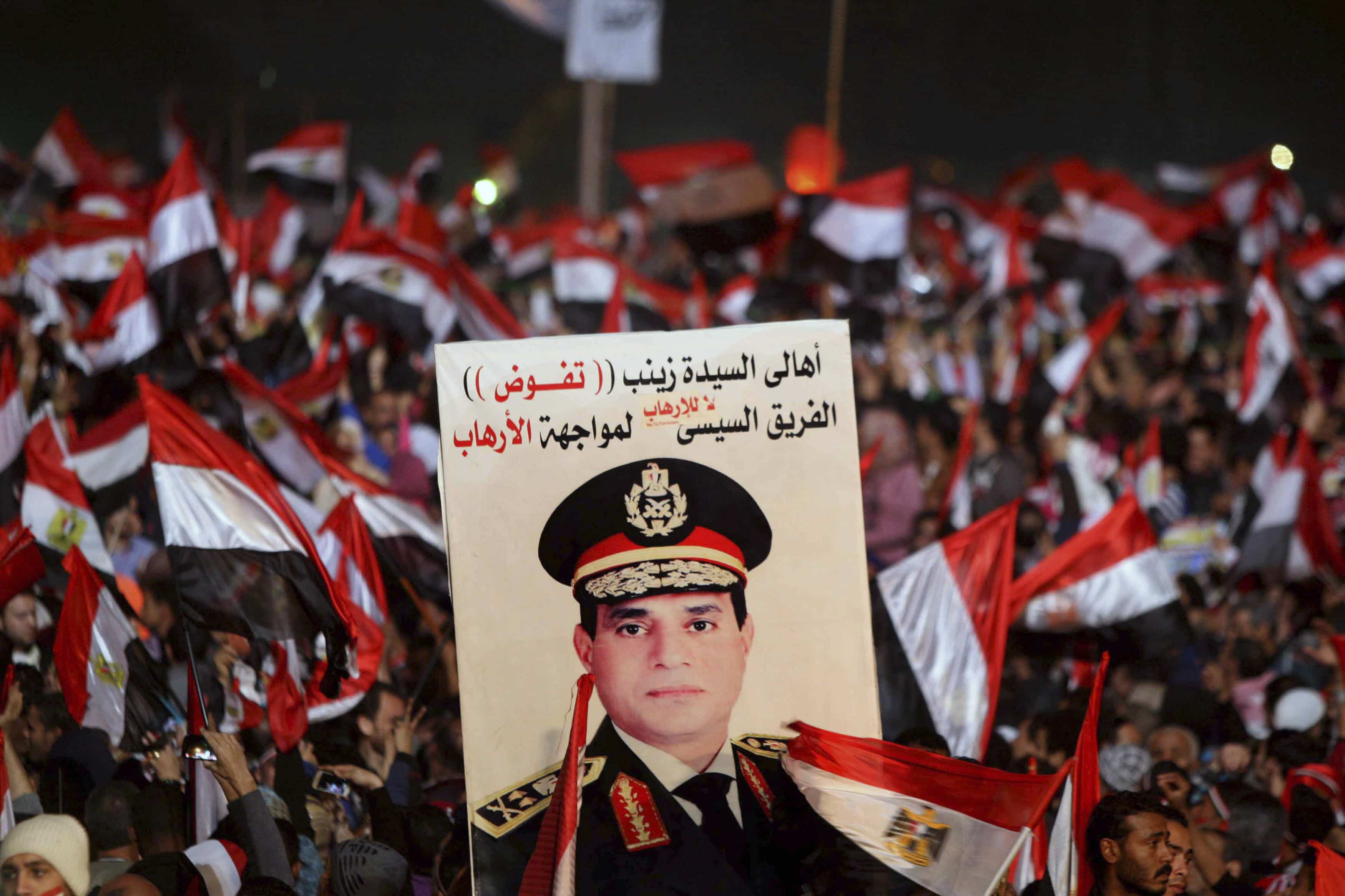 Supporters of Egypt's General Abdel Fattah al-Sisi demonstrate in Tahrir square in Cairo, on the third anniversary of Egypt's uprising on 25 January, REUTERS/Mohamed Abd El Ghany