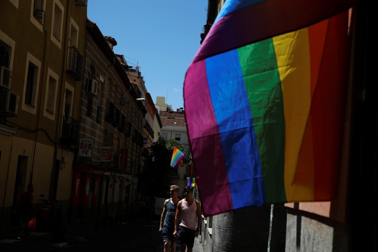 LGBT flags are displayed during World Pride in Madrid, Spain, 30 June 2017, REUTERS/Susana Vera