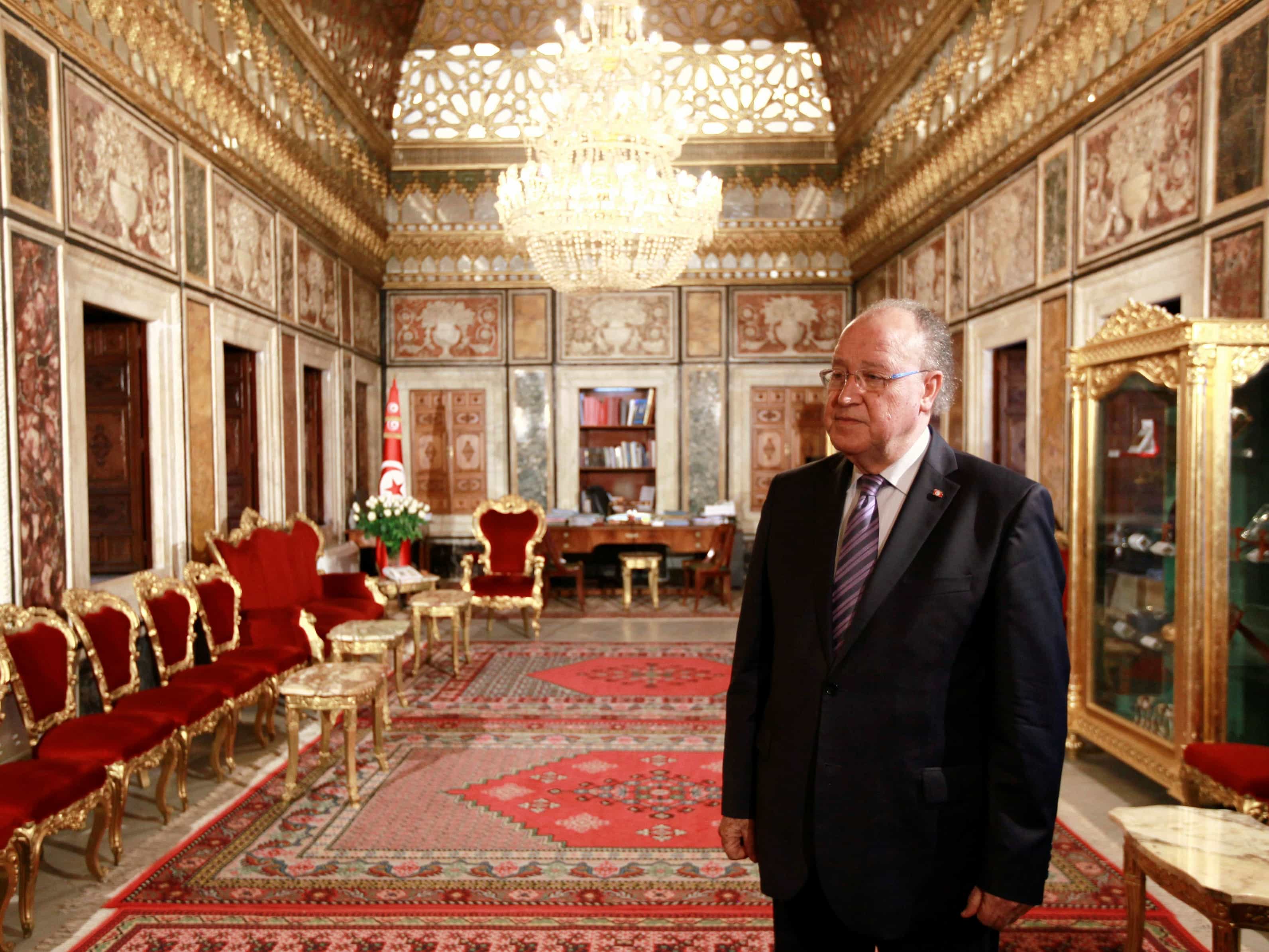 Tunisian Constituent Assembly President Mustapha Ben Jaafar in the assembly building in Tunis in November 2013. After months of crisis, a new constitution is about to be signed in to law., REUTERS/Anis Mili