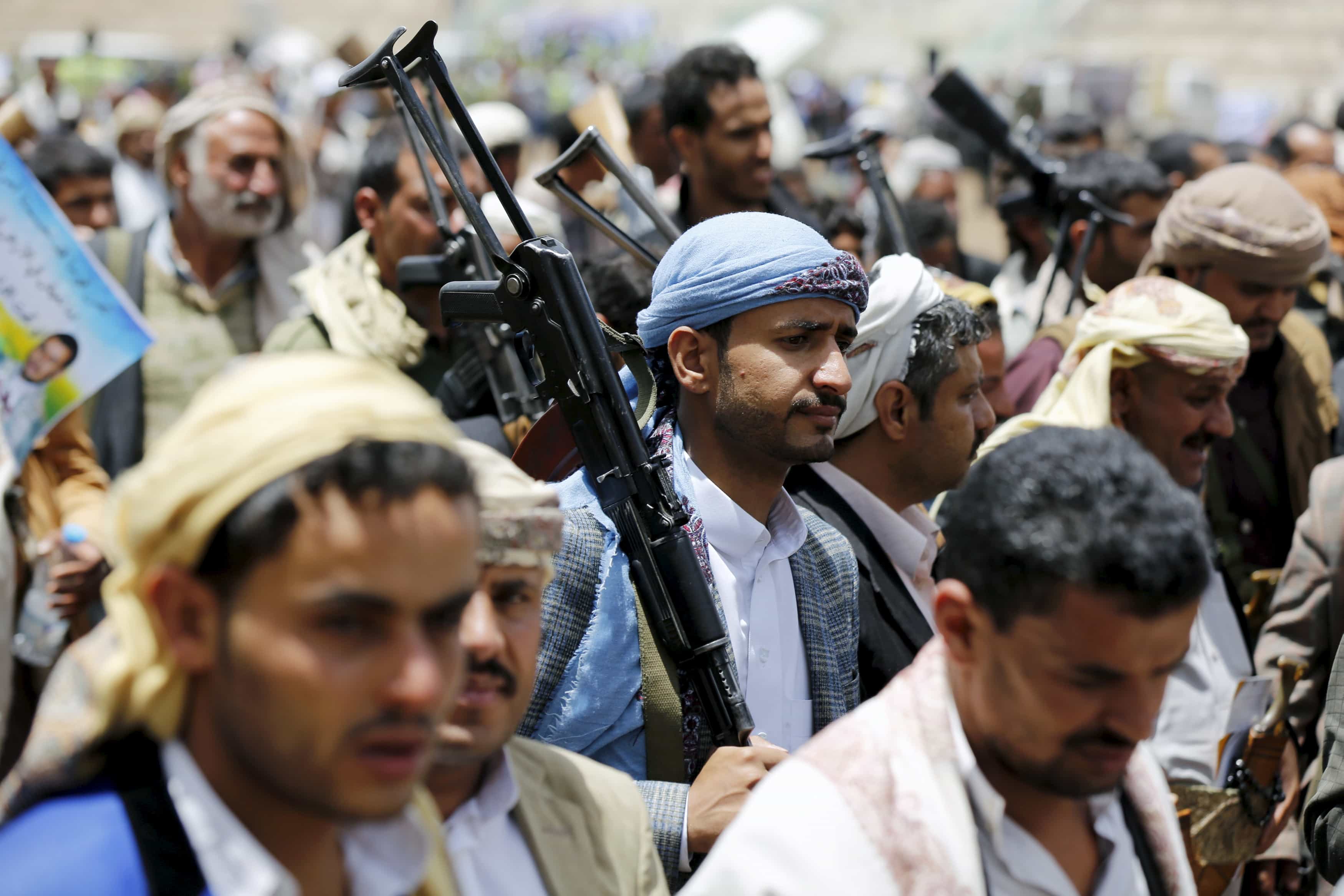 Tribesmen loyal to the Houthi movement attend a gathering in Yemen's capital Sanaa, April 17, 2016. , REUTERS/Khaled Abdullah