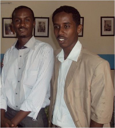 Ali Ahmed Abdi (right), NUSOJ