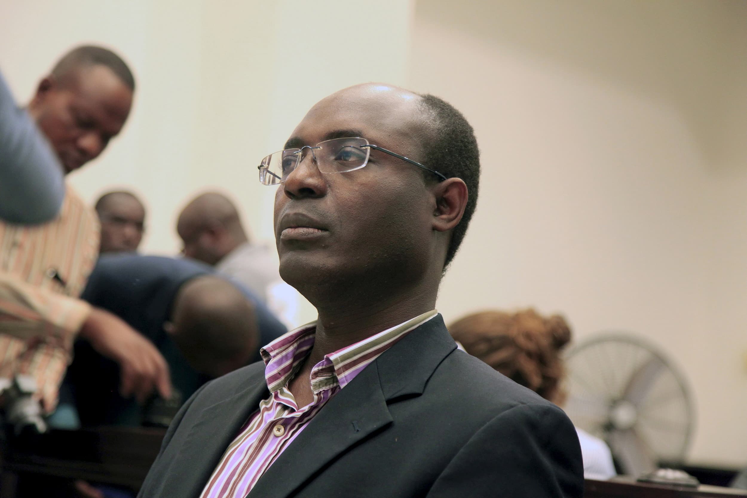 Journalist Rafael Marques de Morais sits in court in Luanda, Angola, 28 May 2015; he had been convicted of slander for accusing generals of human rights abuses at diamond mines, REUTERS/Herculano Coroado