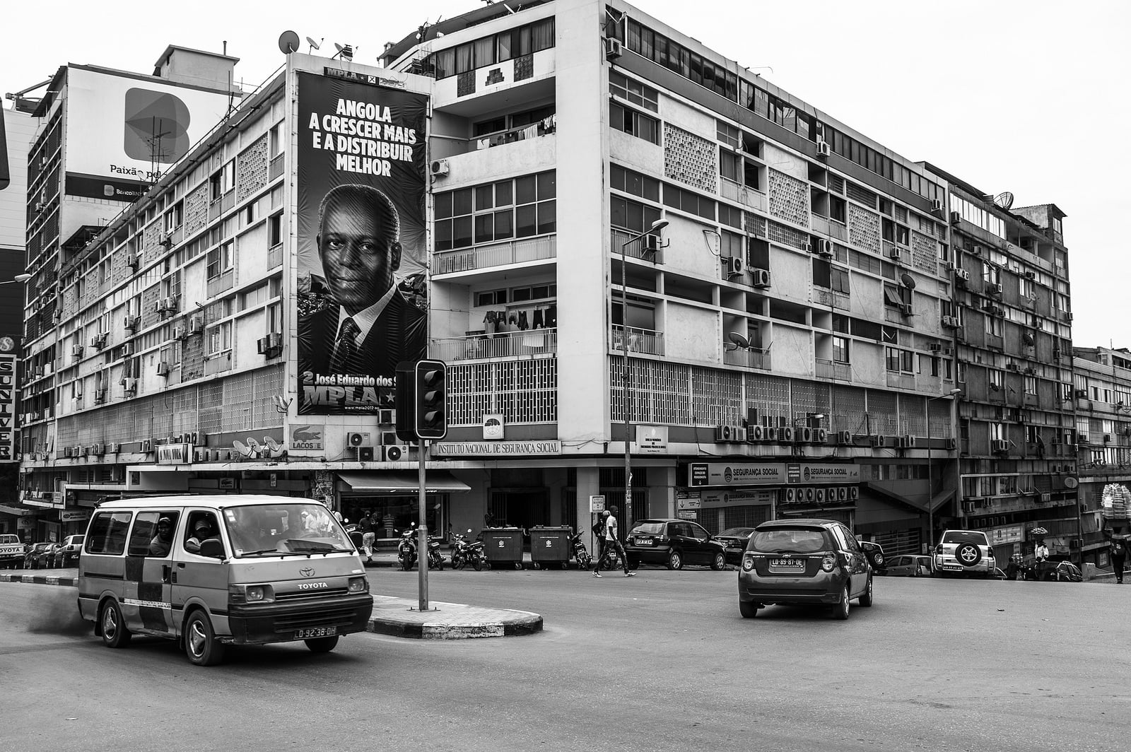 A billboard with the face of Angolan President José Eduardo dos Santos, who some protesters have referred to as a "nasty dictator.", Oscar Megía/Flickr