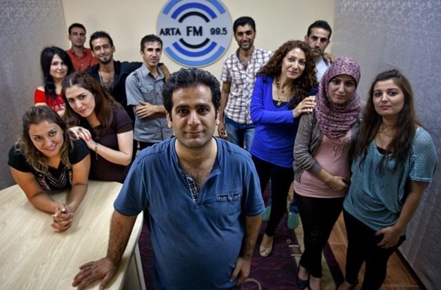 Staff members of Arta FM in Amudah, Syria, Siruan Hadsch Hossein / Arta FM