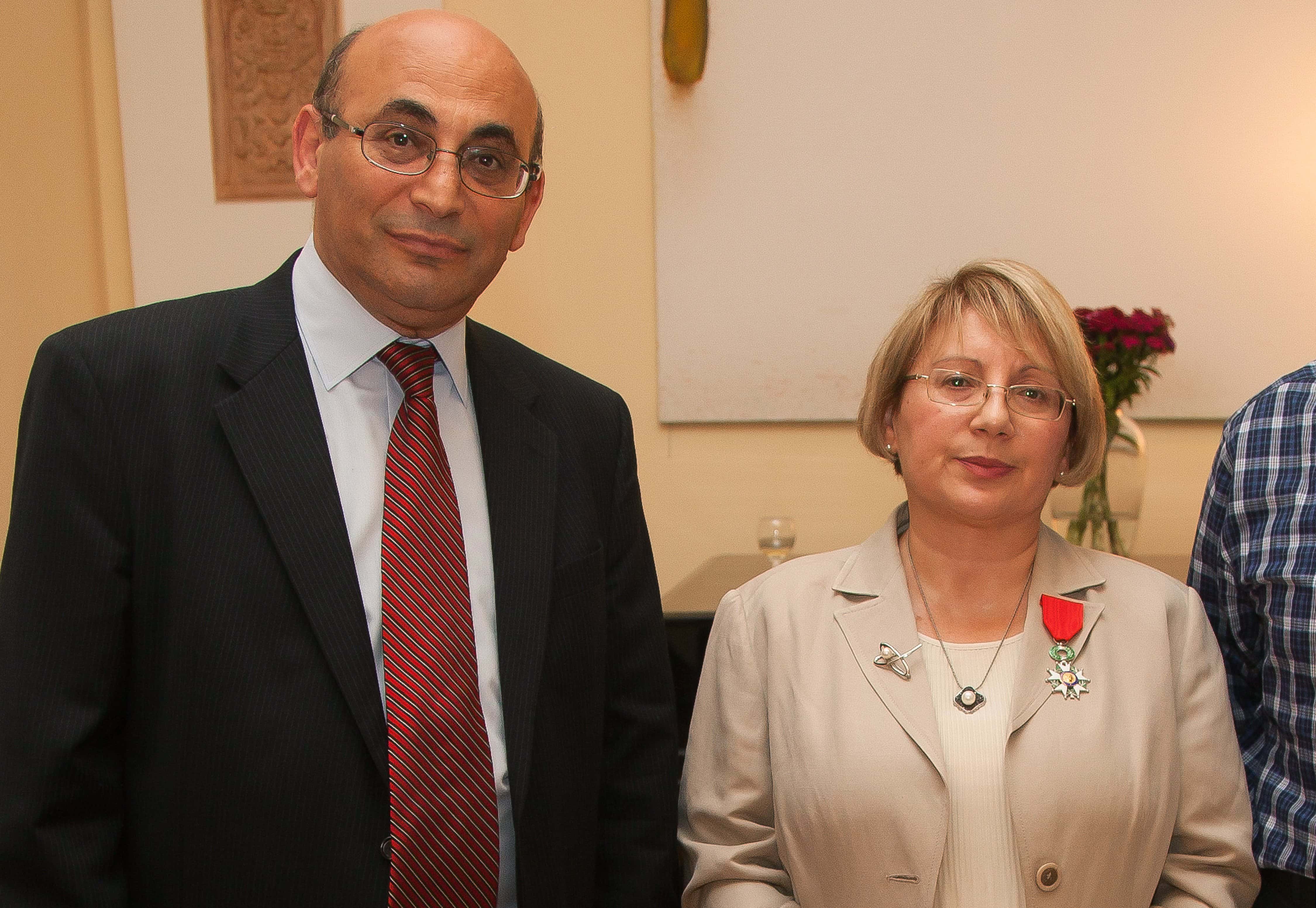 Arif and Leyla Yunus at the French Embassy in Baku, Azerbaijan in May 2013, AP Photo/Aziz Karimov