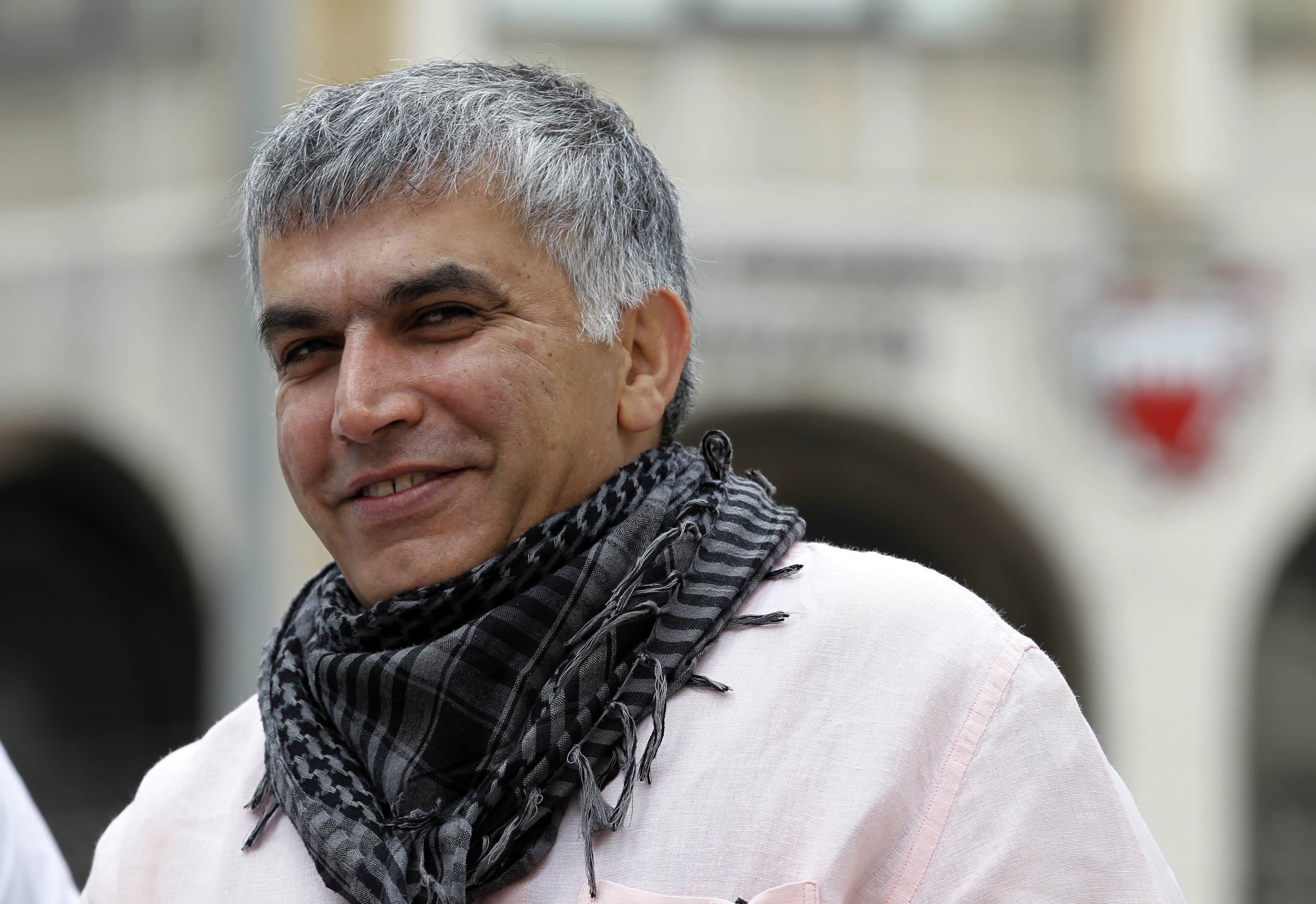 Bahraini human rights activist Nabeel Rajab arrives for his appeal hearing in a previous case in Manama, 11 February 2015, REUTERS/Hamad Mohammed