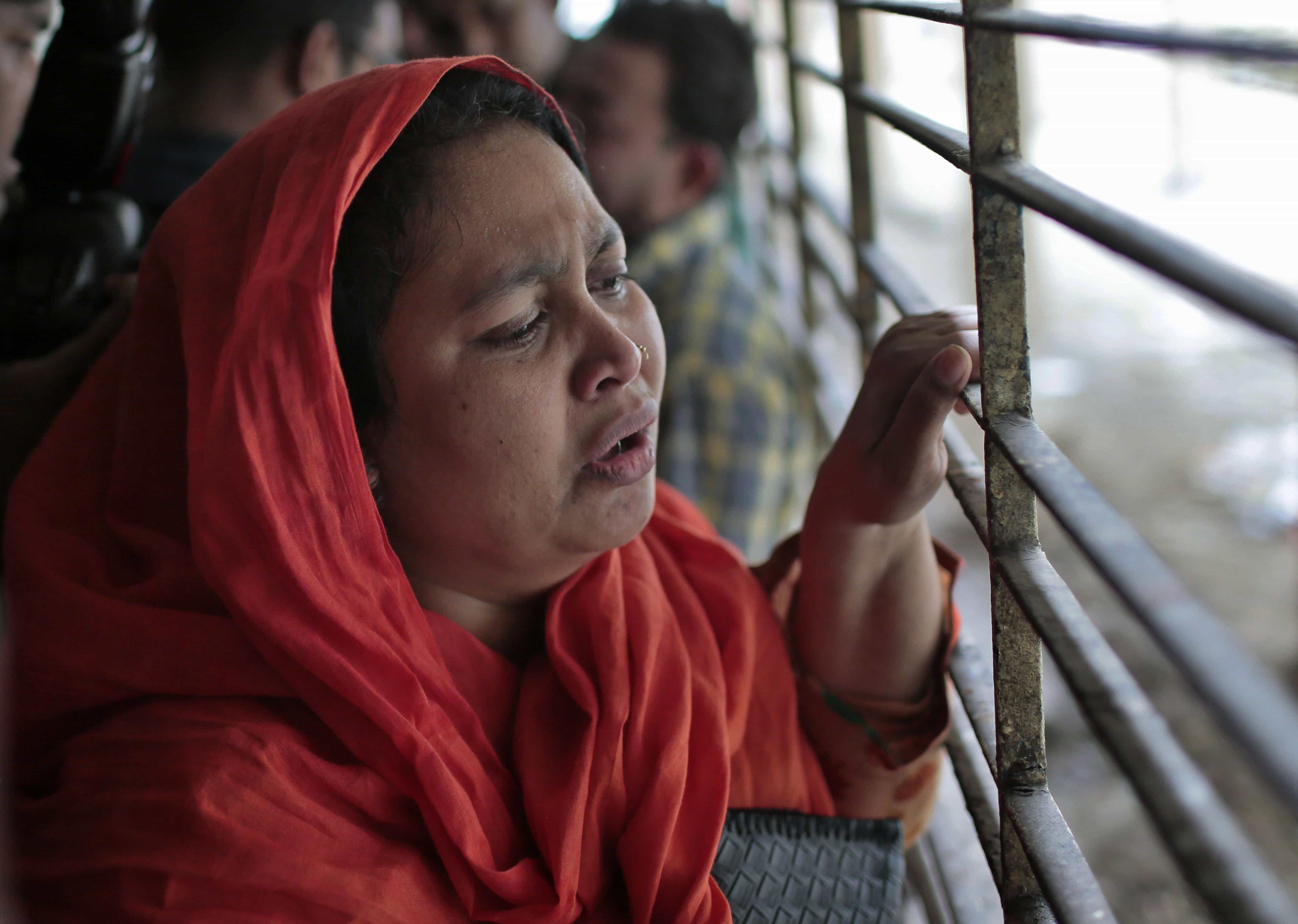 Shilpi, a cousin of late Bangladeshi blogger Washiqur Rahman Babu, wails outside a morgue at the Dhaka Medical College, 30 March 2015, AP Photo/ A.M. Ahad