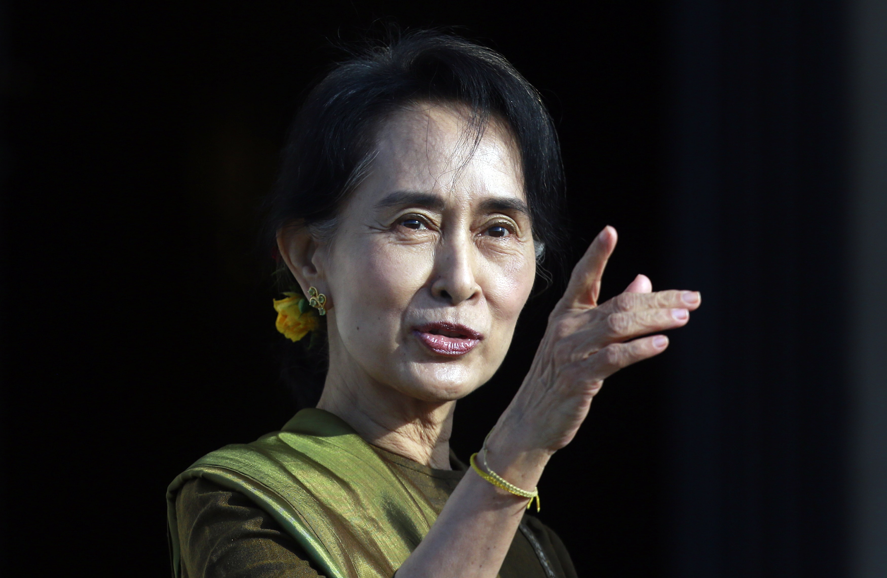 Aung San Suu Kyi, pictured here on a visit to Northern Ireland in 2013, told a conference in Yangon: "Unless there is a free press to check those who are in power, we will not be able to defend the rights and freedoms of the people" , REUTERS/Cathal McNaughton