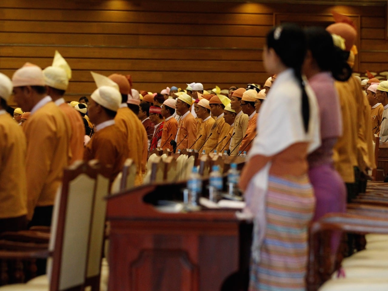 Members of parliament attend a meeting at the lower house of Burma's parliament in Naypyidaw, 10 March 2016 , REUTERS/Soe Zeya Tun/File Photo