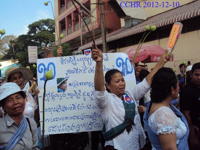 IHRD celebration by members of the Boeng Kak land community, in Phnom Penh, CCHR