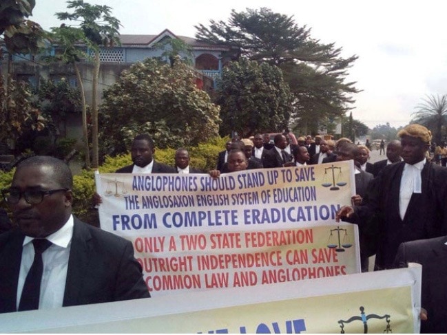 English speaking lawyers protest against the Cameroon government, November 2016, Nation Media Group