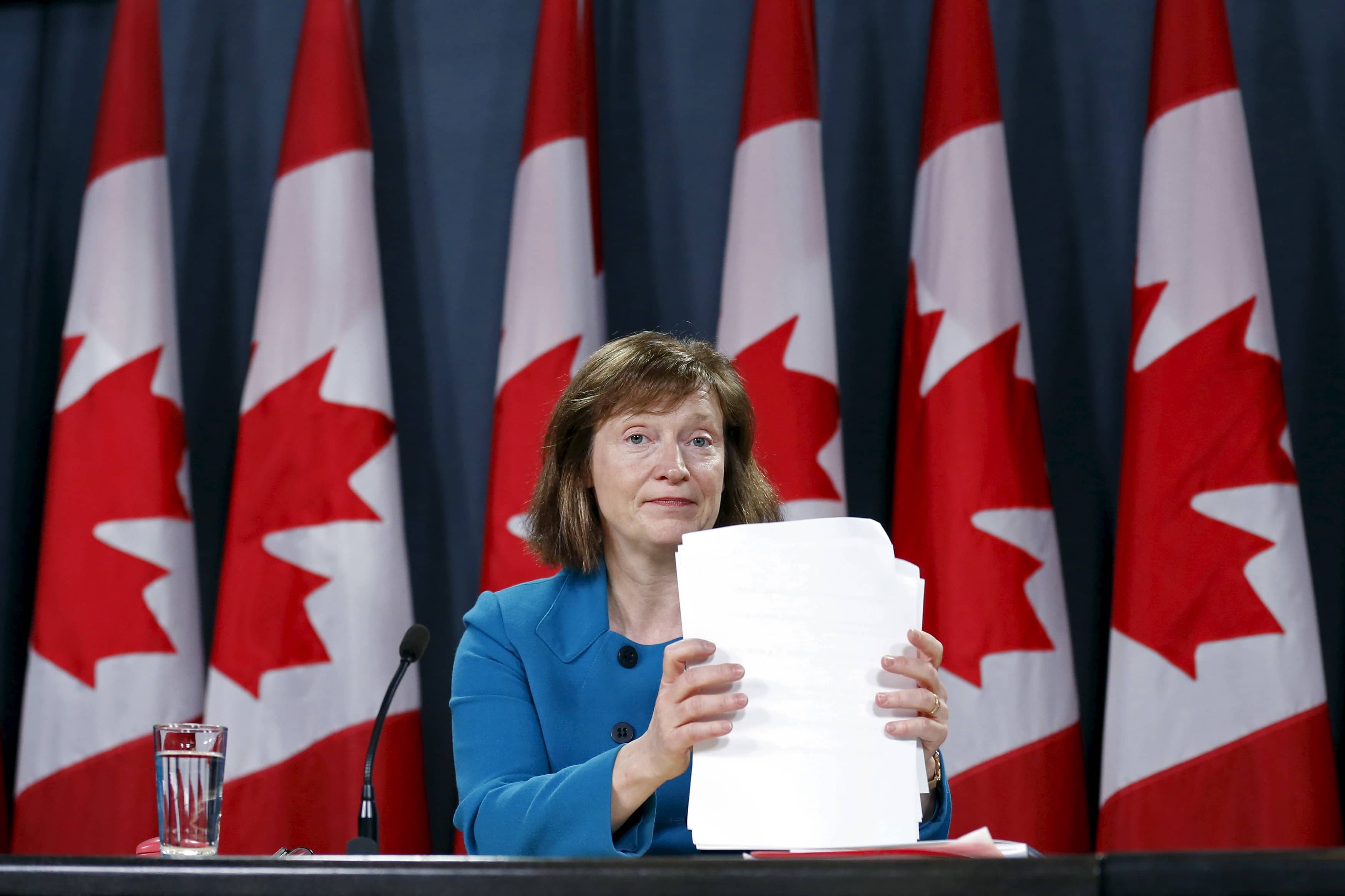 Canada's Information Commissioner Suzanne Legault during a news conference upon the release of her report in Ottawa March 31, 2015, REUTERS/Chris Wattie