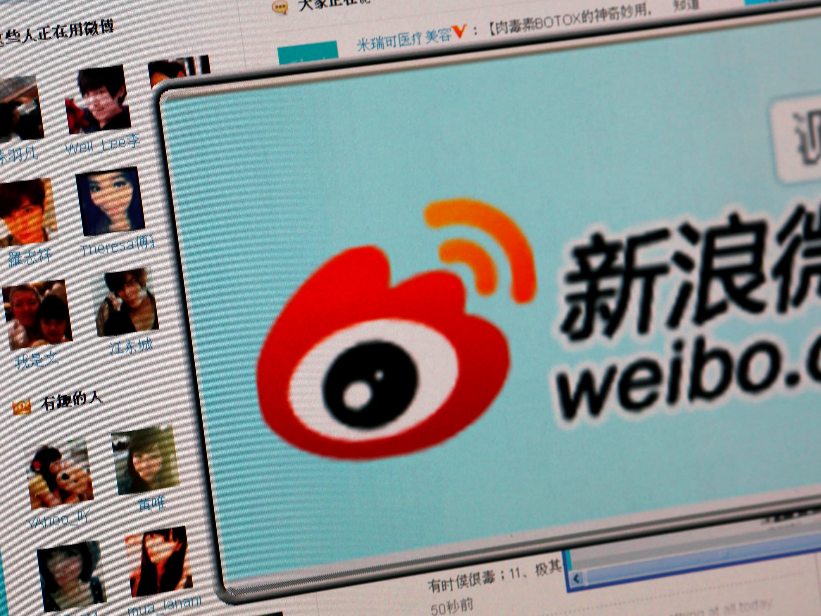 The logo of Sina Corp's Chinese microblog website "Weibo" is pictured, 13 September 2011, REUTERS/Stringer