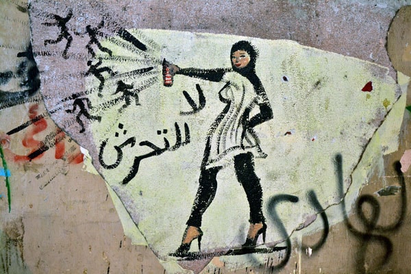 The Arabic words read, "no to harassment", Melody Patry / Index on Censorship