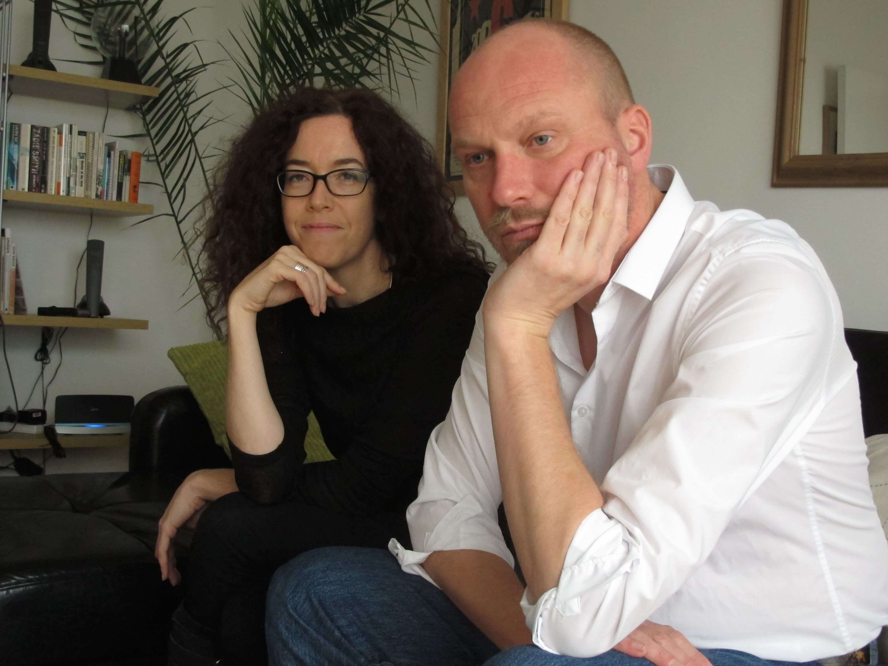 Freelance video journalist Jason Parkinson and freelance photographer Jess Hurd react during an interview at their home in east London, 21 November 2014, AP Photo/Raphael Satter