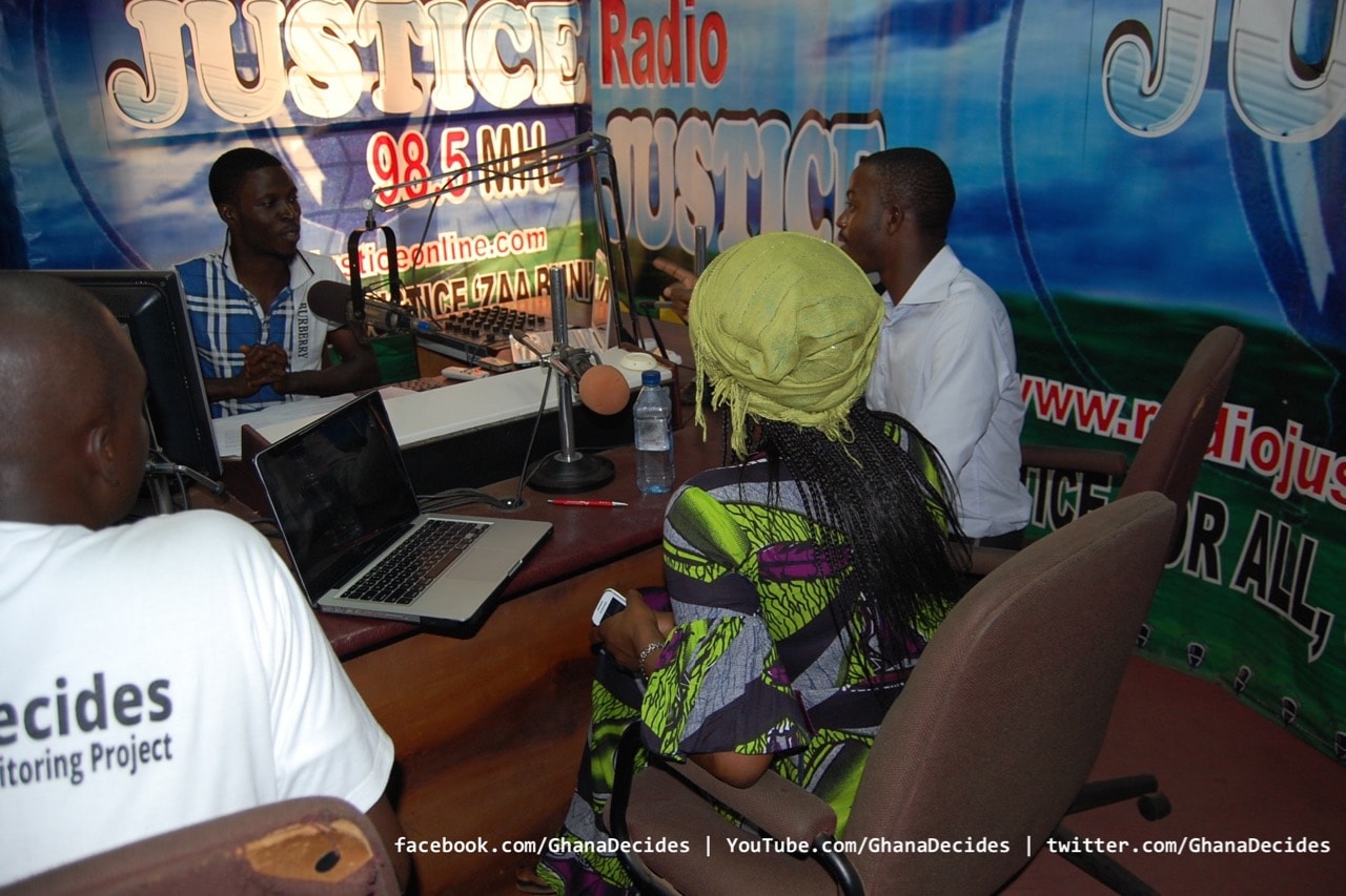 A taping of a program in the Radio Justice studio, 13 July 2012, Flickr/Ghana Decides, Attribution 2.0 Generic (CC BY 2.0)