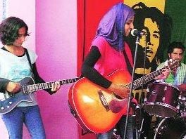 Pragaash, the first all-girl band in Kashmir, India, separated after being declared "un-Islamic", Pragaash Facebook page