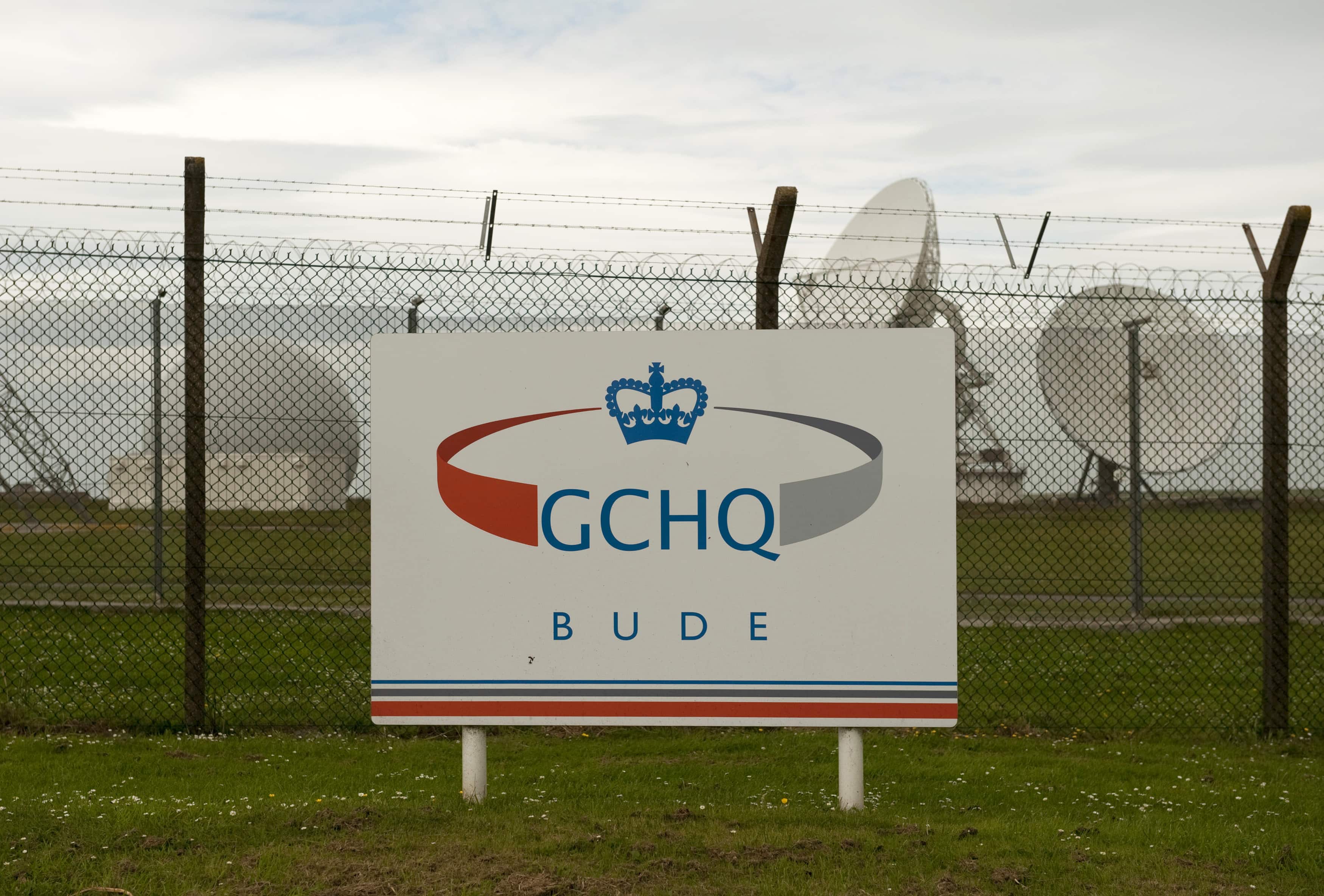 2013 file photo of satellite dishes at the outpost of the GCHQ [Britain's spy agency] in Bude, Cornwall, REUTERS/Kieran Doherty