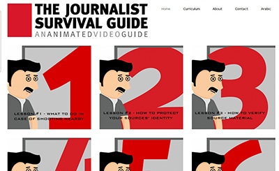 The home page of SKeyes' interactive "Journalist Survival Guide", SKeyes/CPJ