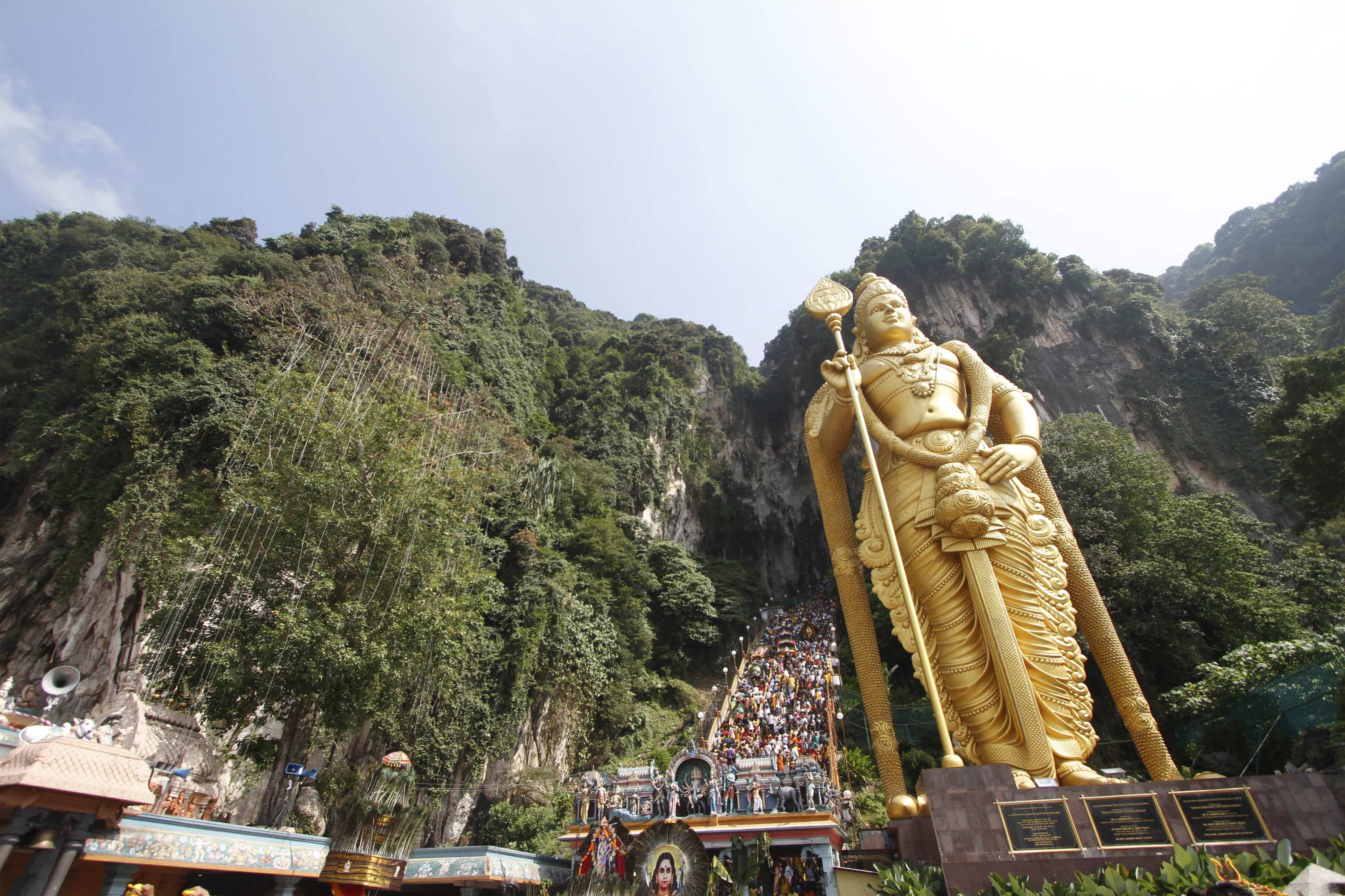 A 20 January 2011 photograph of the giant statue of Lord Murugan by the Batu Caves temple, outside Kuala Lumpur, REUTERS/Stringer